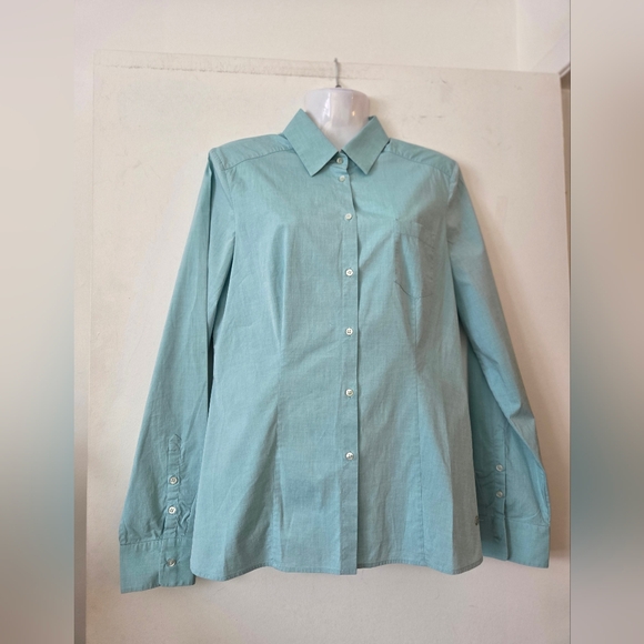 Hugo Boss Tops - Hugo Boss Mint Cotton Button Down Shirt